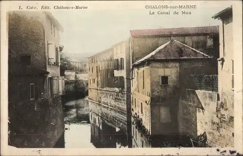 Ak Chalons sur Marne, Le Canal de Mau