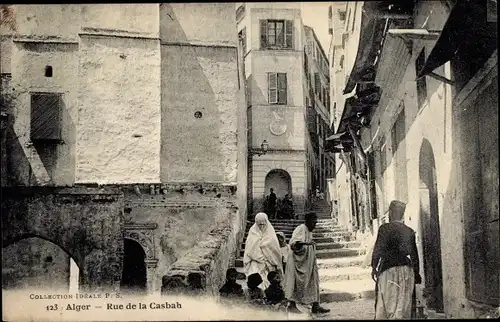 Ak Algier Alger Algerien, Rue de Casbah