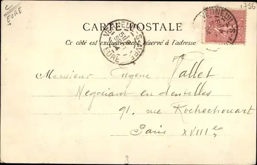 Ak Verneuil Eure, Cote pittoresque des Fosses de la Ville