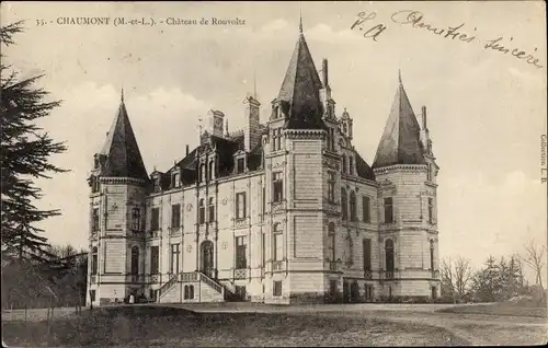 Ak Chaumont Maine et Loire, Chateau de Rouvoltz