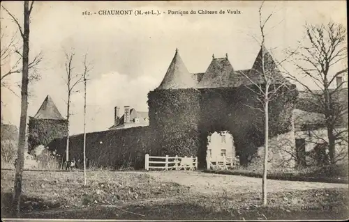 Ak Chaumont Maine et Loire, Portique du Chateau de Vaulx