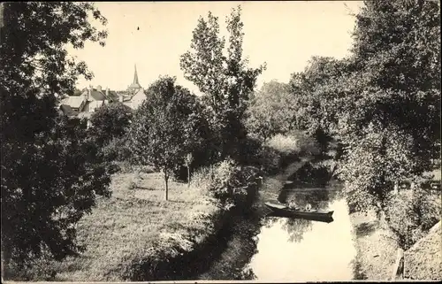 Ak Chemire sur Sarthe Maine et Loire, Vue paysagique