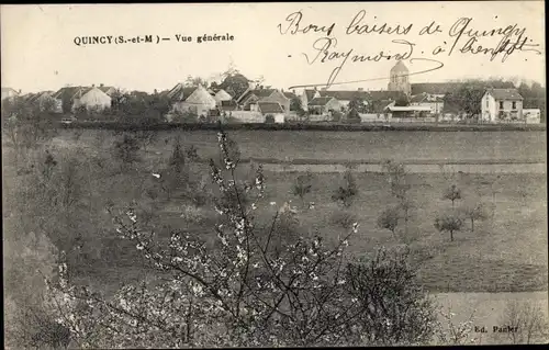 Ak Quincy Seine et Marne, Vue generale