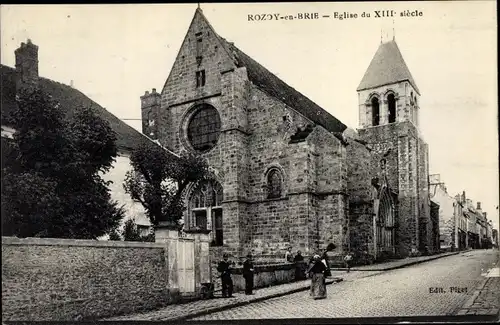 Ak Rozoy en Brie Seine et Marne, Eglise du XIII siecle