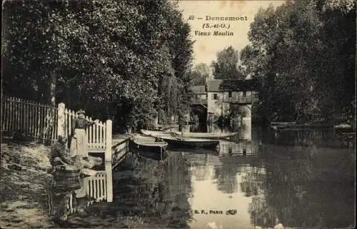 Ak Dennemont Yvelines, Vieux Moulin