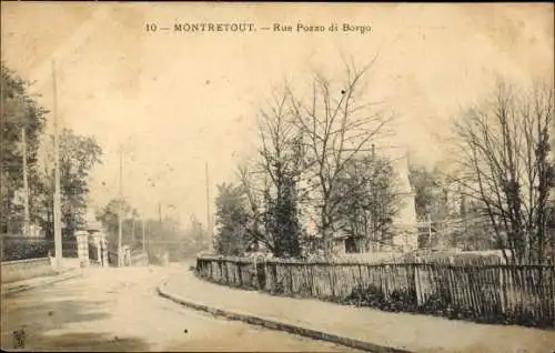 Ak Montretout Saint Cloud Hauts de Seine, Rue Pozzo di Borgo