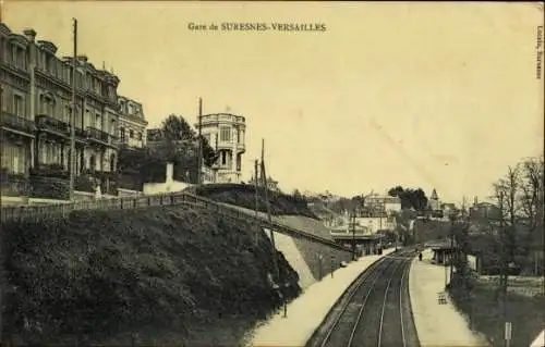 Ak Suresnes Versailles Hauts de Seine, La Gare