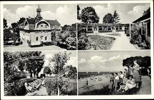 Ak Niendorf Timmendorfer Strand, Kindergenesungsheim St. Johann, Uferpartie