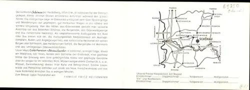 Klapp Ak Schönau im Odenwald, Cafe Pension Steinachperle, Außenansicht