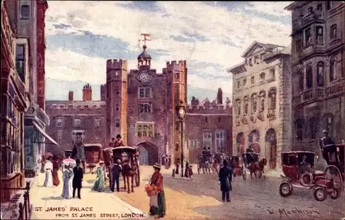 Künstler Ak Manhison, W., London City, St. James Palace from St. James Street