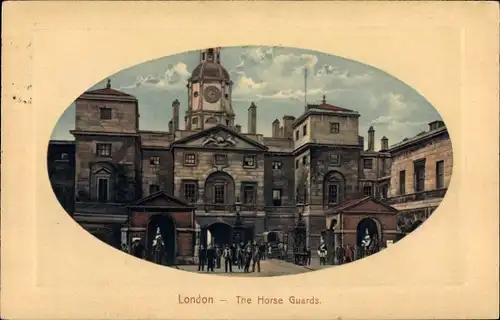 Präge Passepartout Künstler Ak London City, The Horse Guards at Whitehall