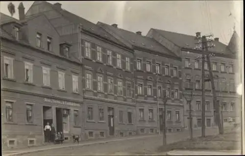 Foto Ak Brot Weiß und Feinbäckerei, Gruppenbild Familie mit Hund