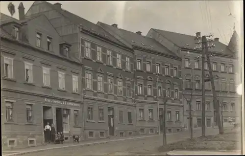 Foto Ak Deutschland unbekannt, Brot Weiß und Feinbäckerei, Gruppenbild Familie mit Hund