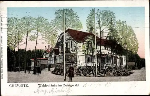 Ak Chemnitz in Sachsen, Waldschänke im Zeissigwald