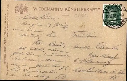 Künstler Ak Zwickau in Sachsen, Marienkirche