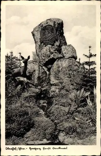 Ak Oberhof im Thüringer Wald, Herzog Ernst Denkmal