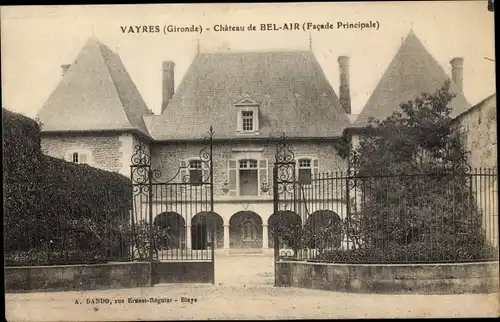 Ak Vayres Gironde, Château de Bel Air