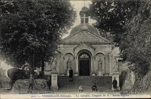 Ak Verdelais Gironde, Le Calvaire, Chapelle de la Sainte Agonie