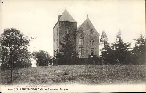 Ak Villenave de Rions Gironde, Château Fauchey