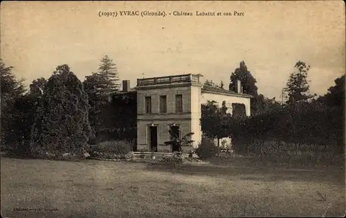 Ak Yvrac Gironde, Château Labutut et son Parc