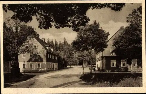 Ak Jägerhaus Schwarzenberg, Blick auf die Häusergruppe