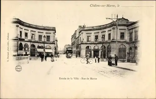 Ak Chalons sur Marne, Entree de la Ville, Rue de la Marne