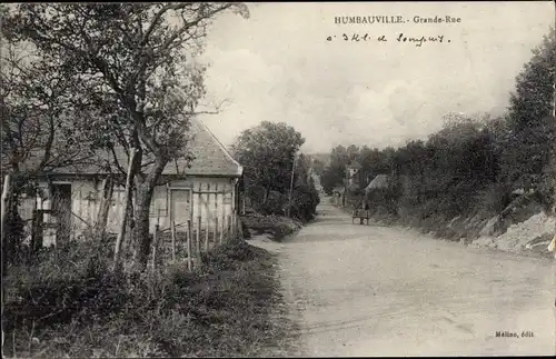 Ak Humbauville Marne, Grande Rue