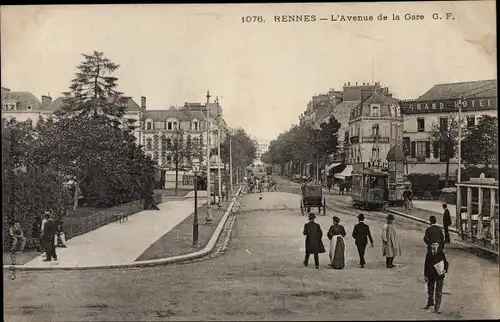 Ak Rennes Ille et Vilaine, L'Avenue de la Gare