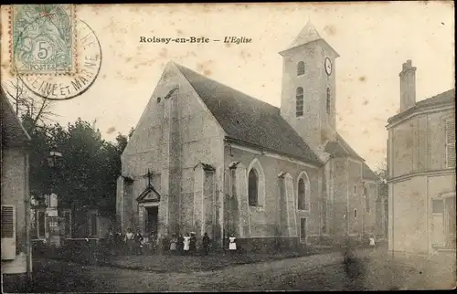 Ak Rozoy en Brie Seine et Marne, L'Eglise