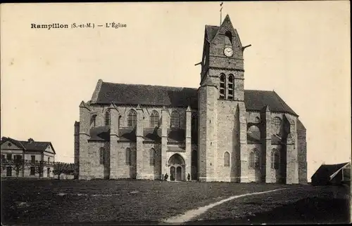 Ak Rampillon Seine-et-Marne, L'Eglise