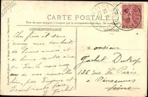 Ak Melun Seine et Marne, Route de Fontainebleau, Carrefour de la Rochette