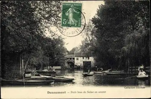Ak Dennemont Yvelines, Petit bras de Seine en amont
