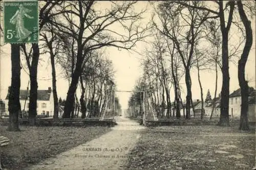 Ak Gambais Yvelines, Entree du Chateau et Avenue