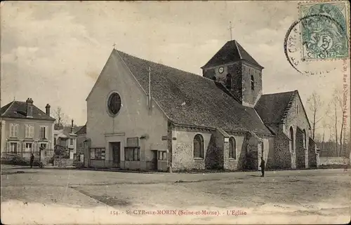 Ak Saint Cyr sur Morin Seine et Marne, L'Eglise