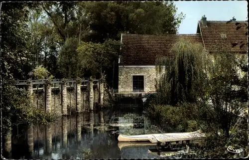 Ak Saint Cyr sur Morin Seine et Marne, Le Petit Morin au Barrage d'Archet