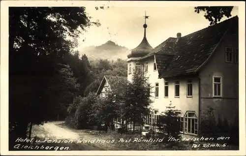 Ak Römhild, Hotel und Pension Waldhaus, Fachwerk, Gleichberge