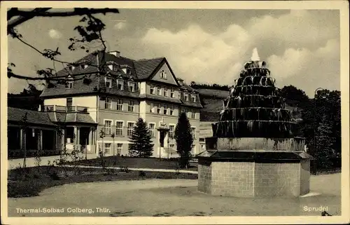 Ak Bad Colberg Heldburg in Thüringen, Sprudel