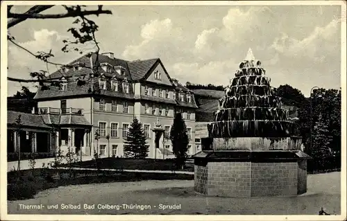 Ak Bad Colberg Heldburg in Thüringen, Sprudel