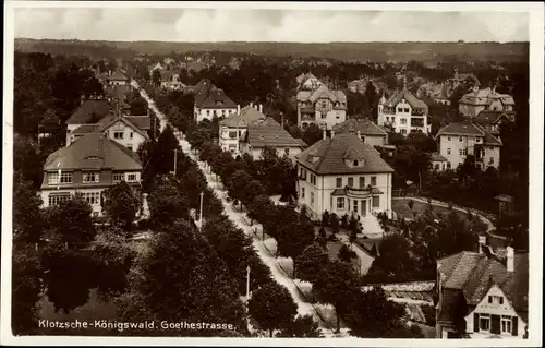 Ak Dresden Klotzsche Königswald, Goethestraße