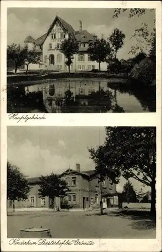 Ak Ostseebad Grömitz in Holstein, Kinderheim Lensterhof, Hauptgebäude
