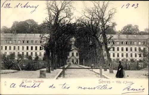 Ak Sèvres Hauts de Seine, L'Ecole Normale, Ville d'Avray