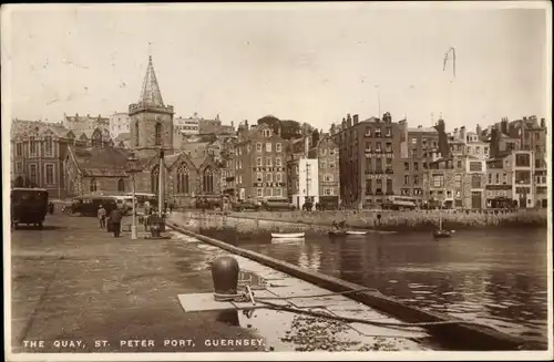 Ak Kanalinsel Guernsey, The Quay, St. Peter Port