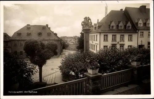 Ak Helmbrechts in Oberfranken, Partie am Rathaus