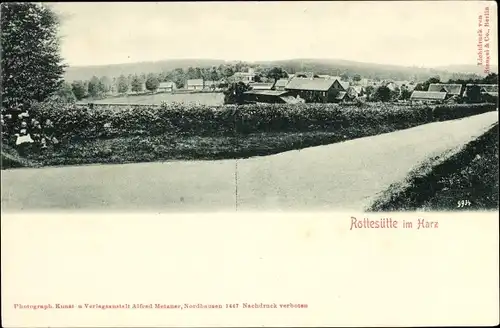 Ak Rothesütte Ellrich im Harz, Blick von der Straße auf die Ortschaft