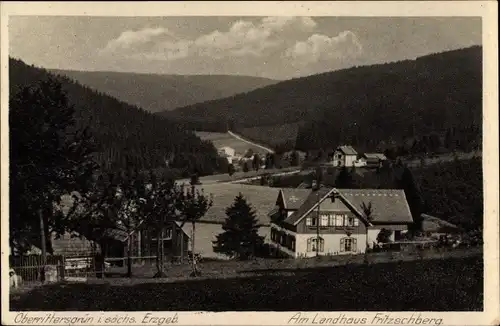 Ak Oberrittersgrün Breitenbrunn im Erzgebirge, Am Landhaus Fritzschberg