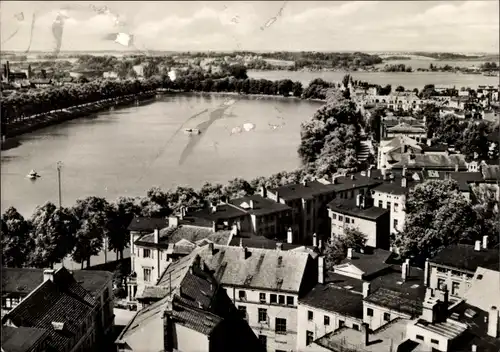 Ak Schwerin in Mecklenburg, Pfaffenteich, Ziegelsee