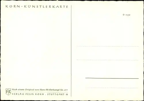 Künstler Ak Wasserkampf, H., Schüchterne junge Menschen und Schmetterlinge