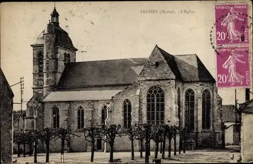 Ak Troissy Marne, L'Eglise