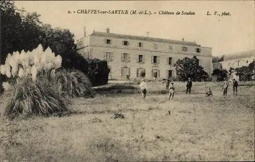 Ak Cheffes sur Sarthe Maine et Loire, Chateau de Soudon