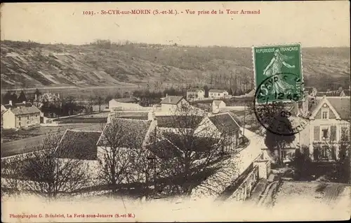 Ak Saint Cyr sur Morin Seine et Marne, Vue prise de la Tour Armand